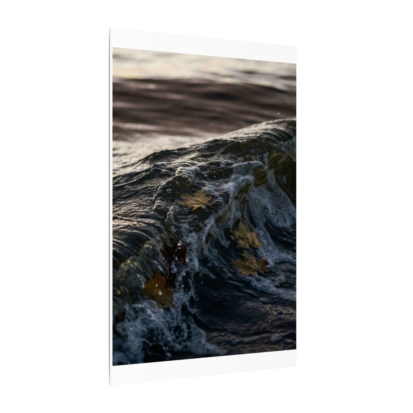 Dark Japandi Ocean Wave in Dawn | Moody Minimal Canvas Art