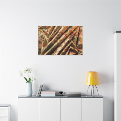 Paper Fold Autumn Canvas Art | Japandi Earthy Design