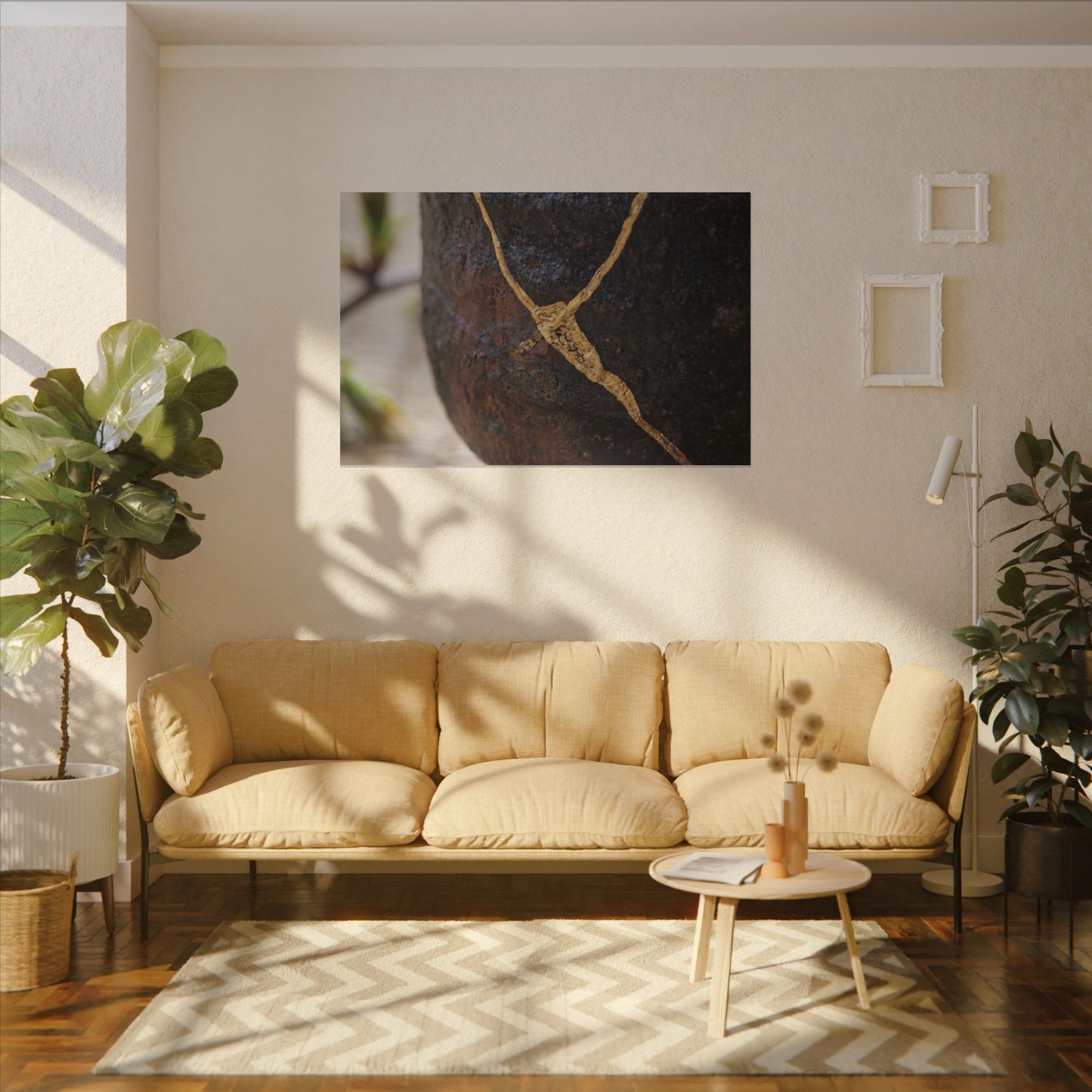 Dawn Tea Ceremony Canvas Art - Kintsugi Mono No Aware