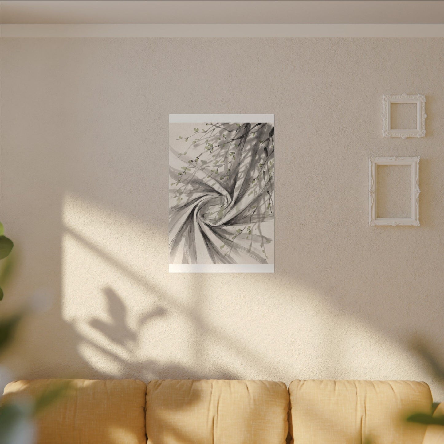 Silk Drape Spring Canvas Art | Zen Contemplative Design