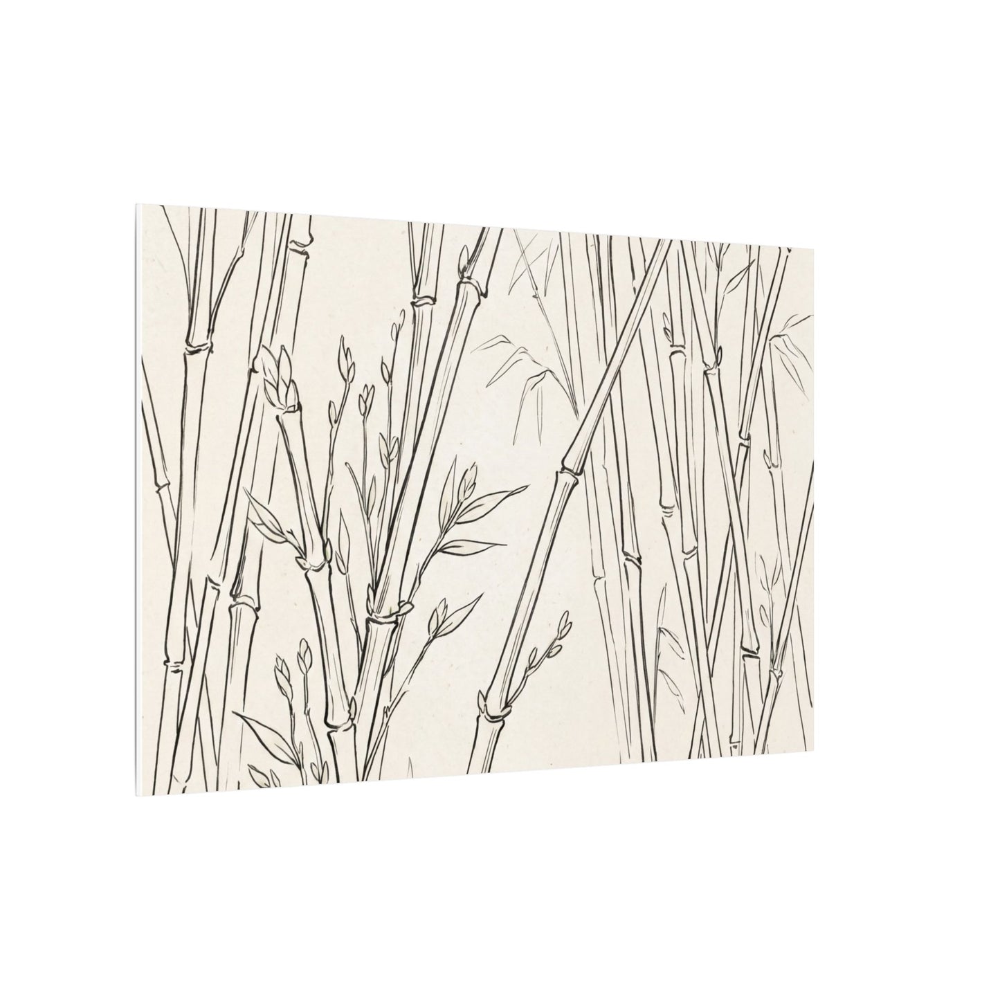 Candlelight Bamboo Grove Canvas Art - Japandi Fukinsei