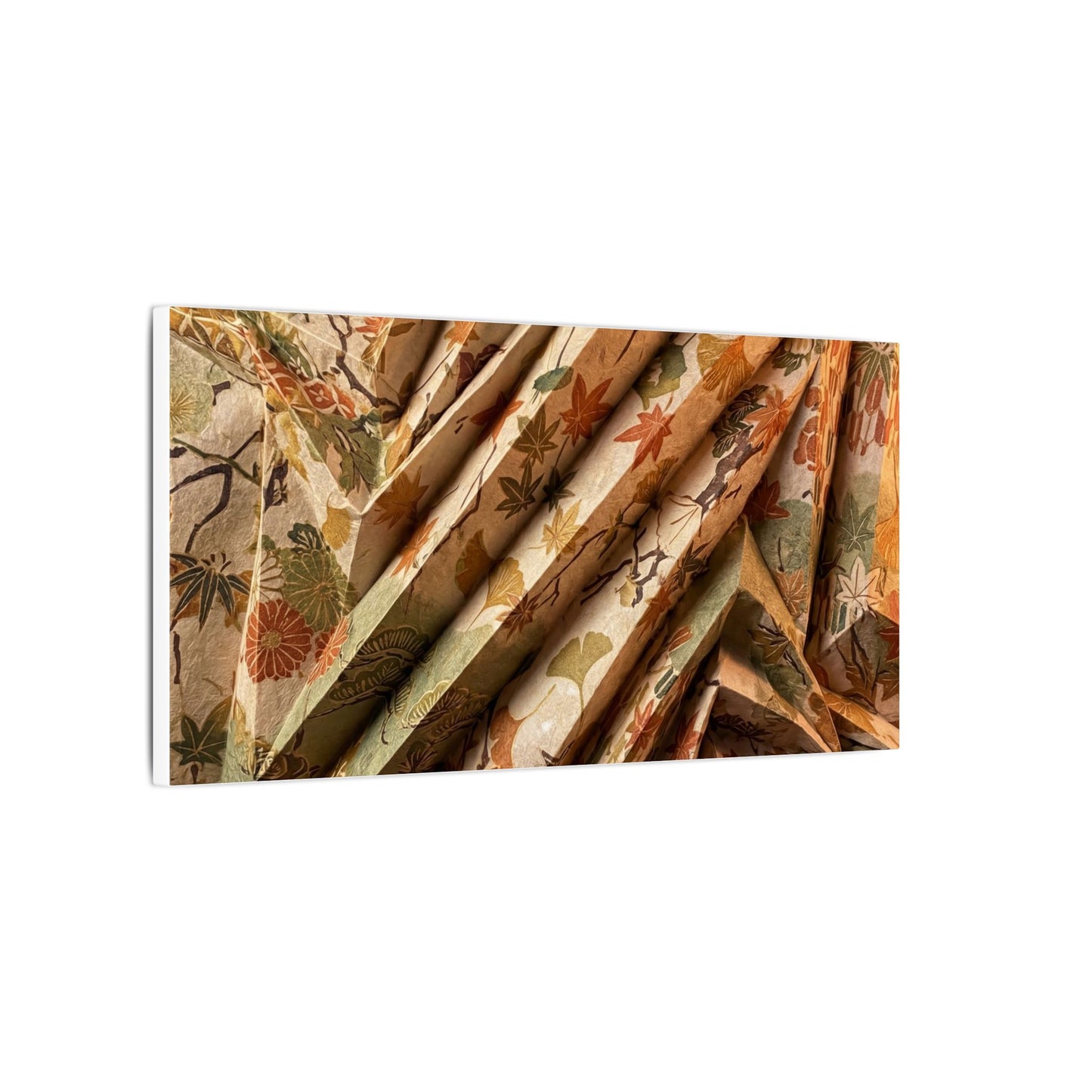 Paper Fold Autumn Canvas Art | Japandi Earthy Design