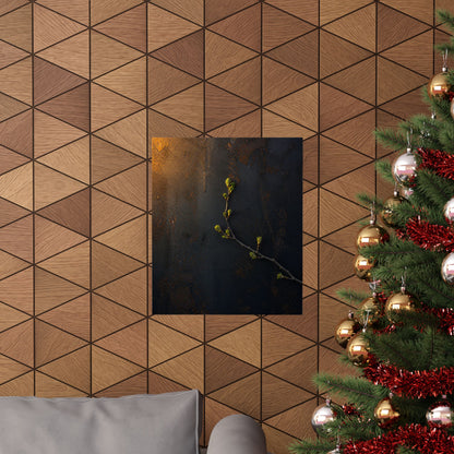 Bold Rust Patina Wall Art Print - Moody Minimal Dark Japandi