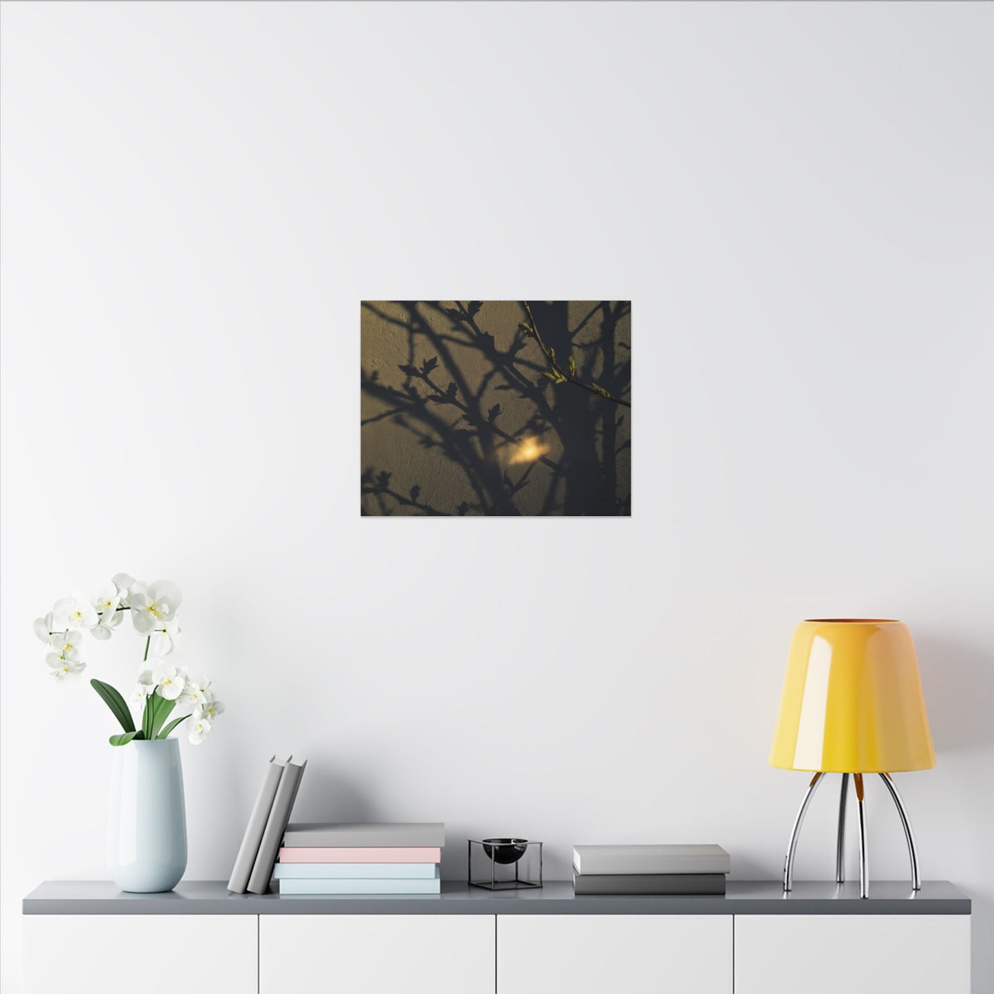 Bold Shadow Play Canvas Art - Moody Minimal Dark Japandi