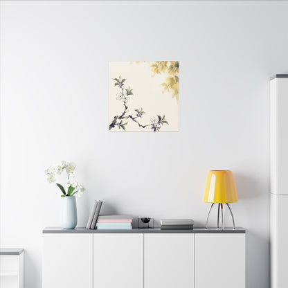 Kanso Cherry Blossom Canvas Art - Zen Sumi E