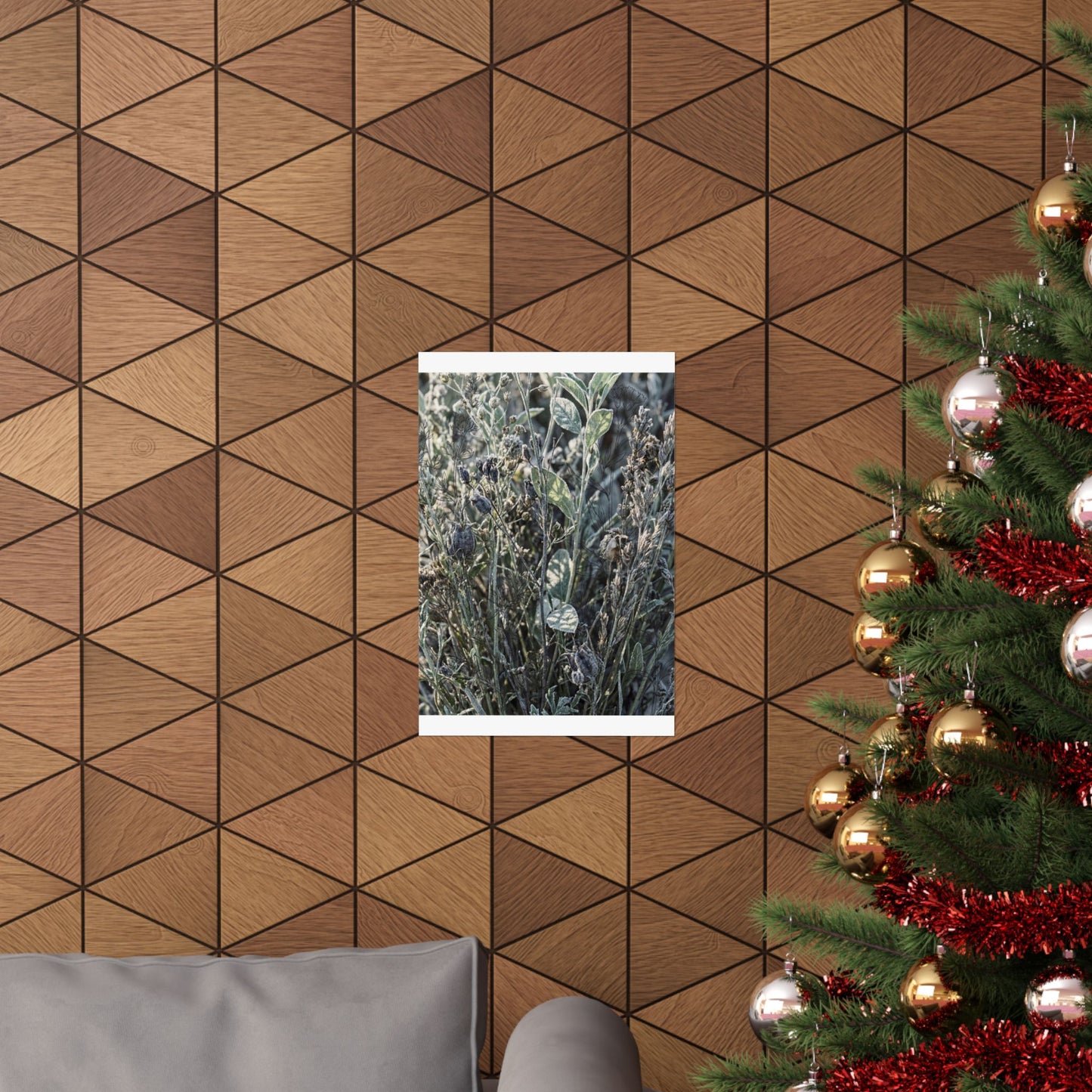Dried Flowers Winter Wall Art Print | Japandi Neutral Design