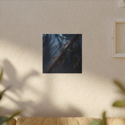 Rust Patina Canvas Art | Spring Dark Japandi Shadow Zen Art