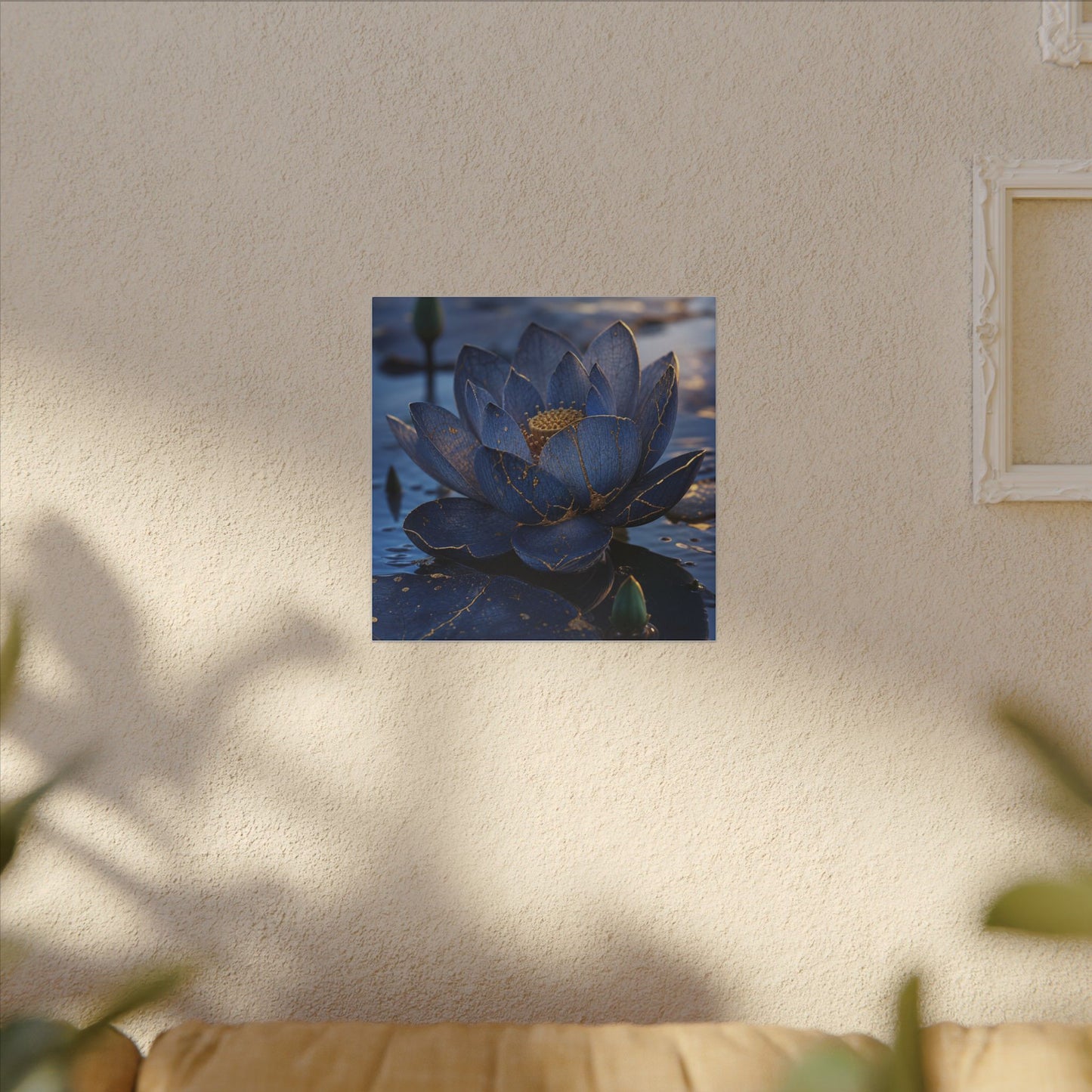 Kintsugi Lotus Flower in Dawn | Broken Beauty Canvas Art