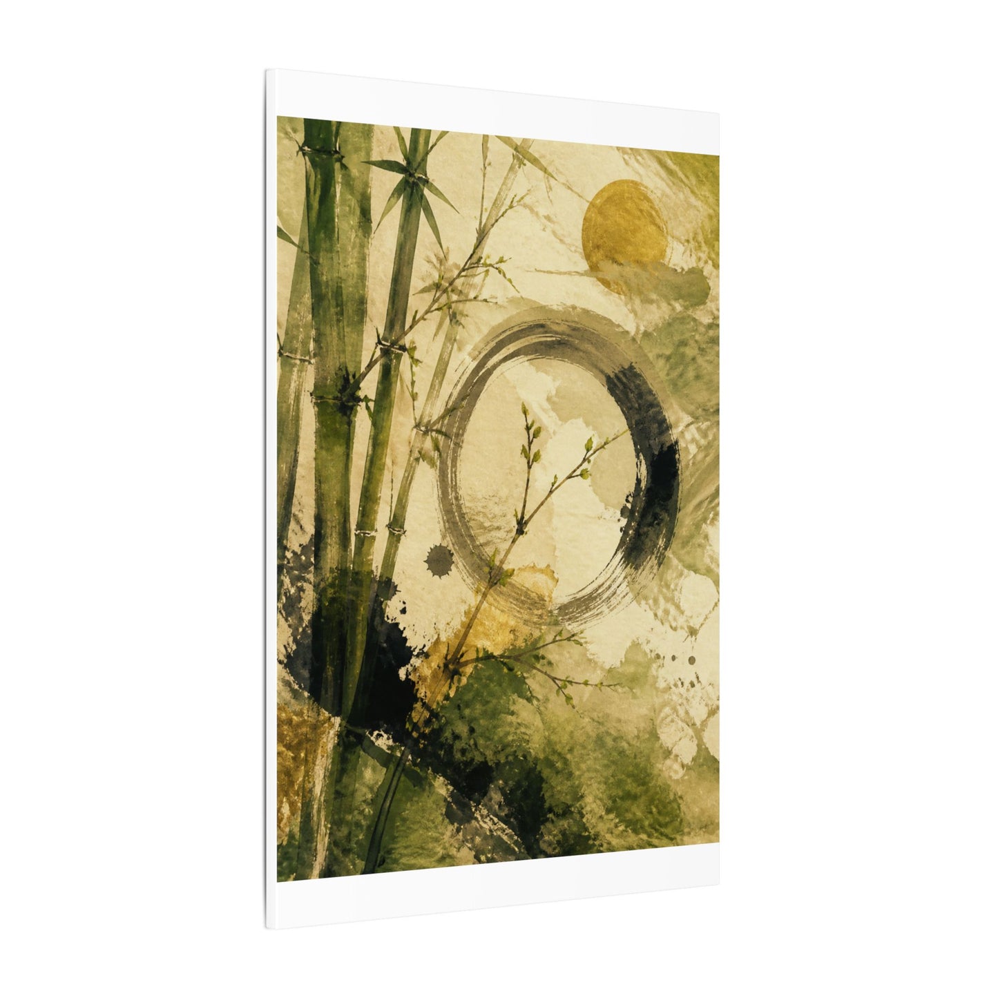 Ink Brushstroke Sumi E Canvas Art | Calm Zen Art