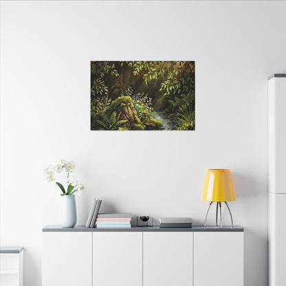 Tea Ceremony Spring Canvas Art | Kintsugi Philosophical Design