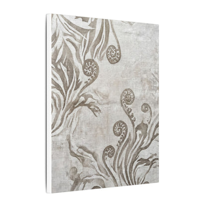 Japandi Fern Unfurling in Overcast | Japanese Pattern Canvas Art