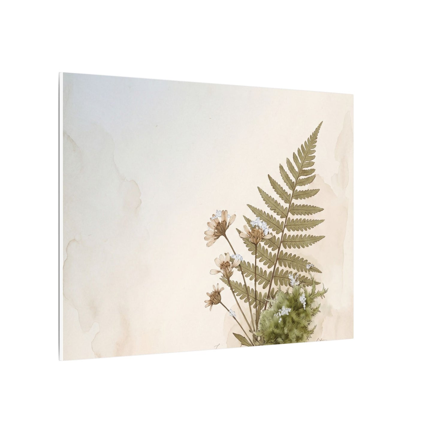 Winter Moss Close Up Herbarium Canvas Art | Enchanting Decor