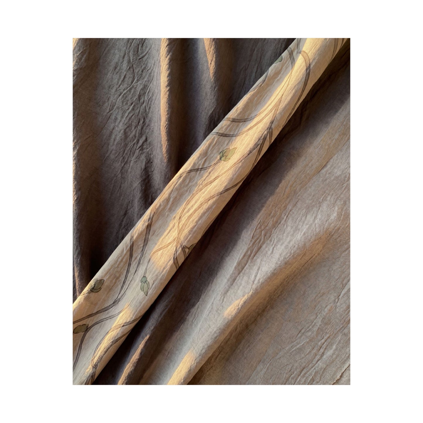Silk Drape Japanese Pattern Wall Art Print | Neutral Japandi Art