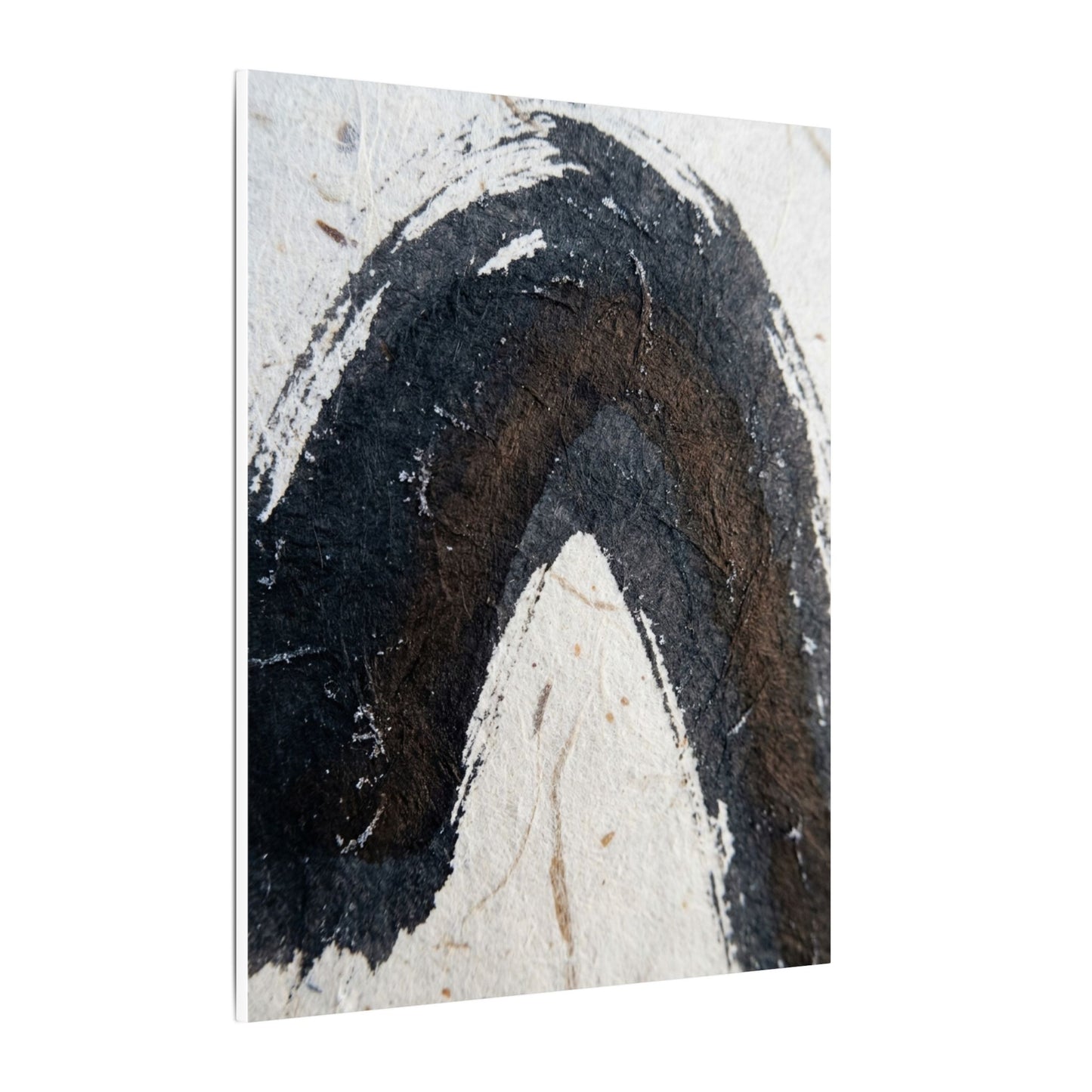 Moody Ink Brushstroke Canvas Art - Moody Minimal Dark Japandi
