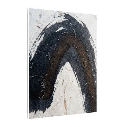 Moody Ink Brushstroke Canvas Art - Moody Minimal Dark Japandi