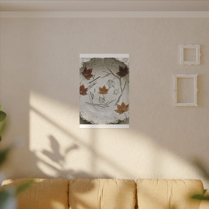 Ceramic Bowl Autumn Canvas Art | Japandi Elegant Design