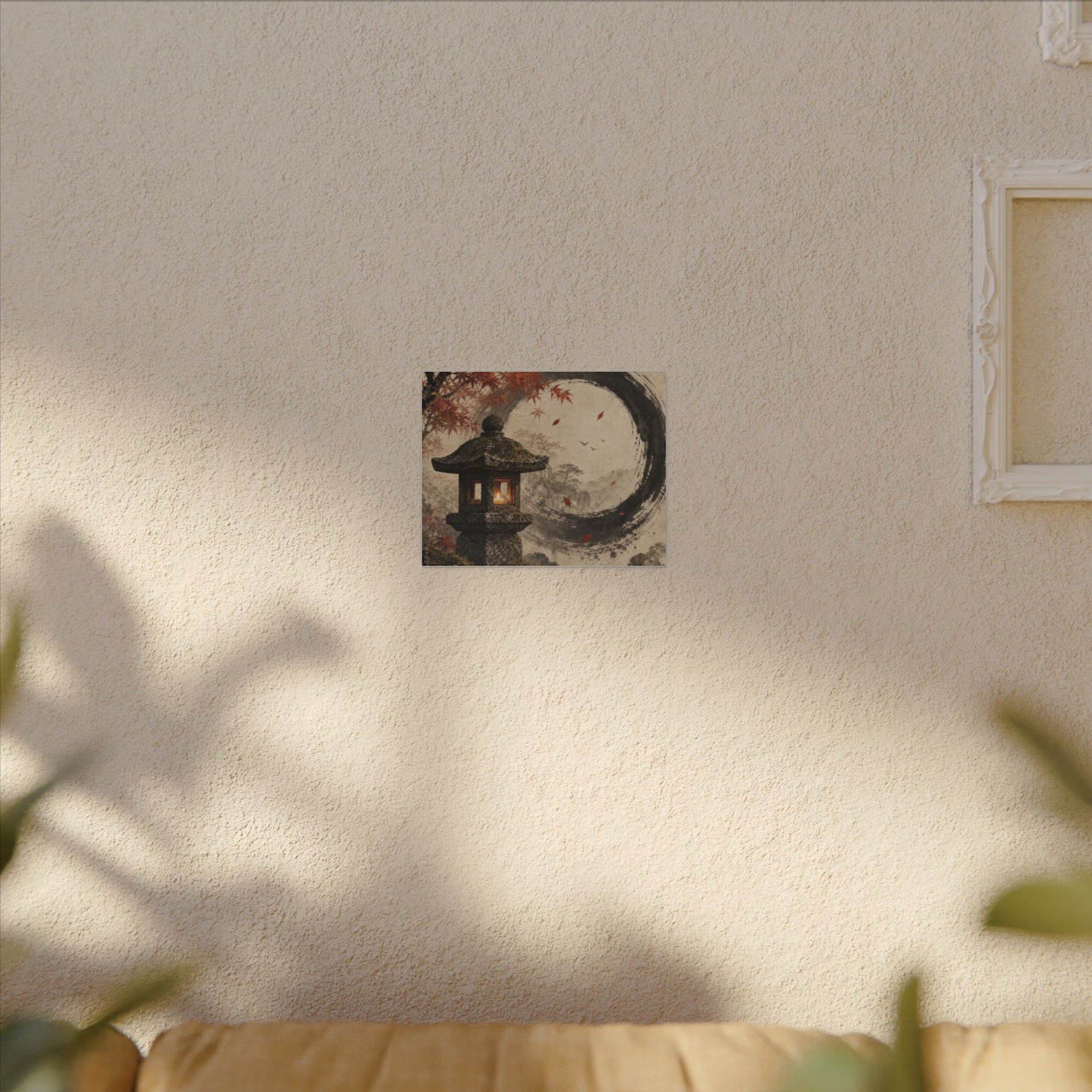 Ma Stone Lantern Canvas Art - Zen Enso