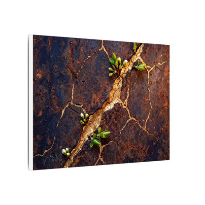Rust Patina Spring Canvas Art | Kintsugi Resilient Design