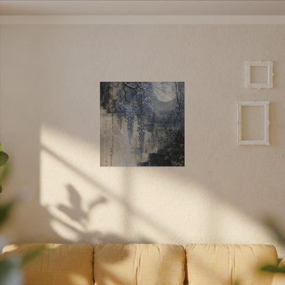 Winter Wisteria Texture Canvas Art | Elegant Decor