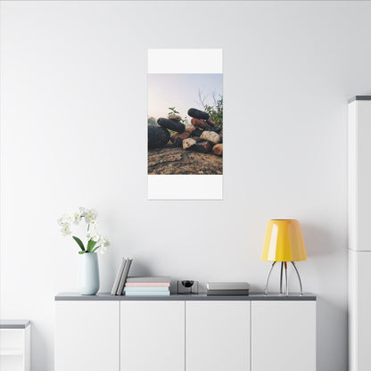 River Stones Canvas Art | Spring Kintsugi Broken Beauty Art