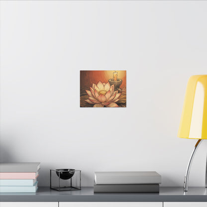 Lotus Flower Summer Canvas Art | Zen Contemplative Design