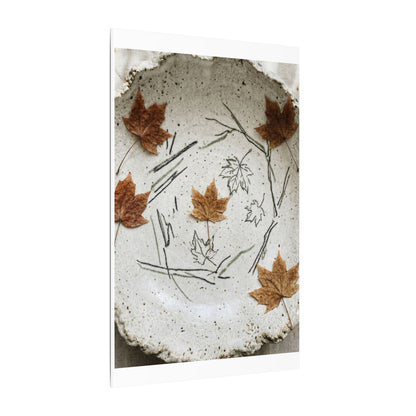 Ceramic Bowl Autumn Canvas Art | Japandi Elegant Design