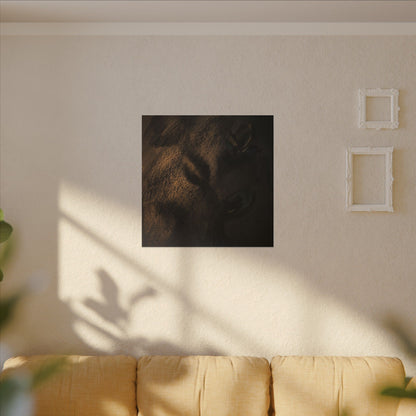 Candlelight Shadow Play Canvas Art - Dark Japandi Ma