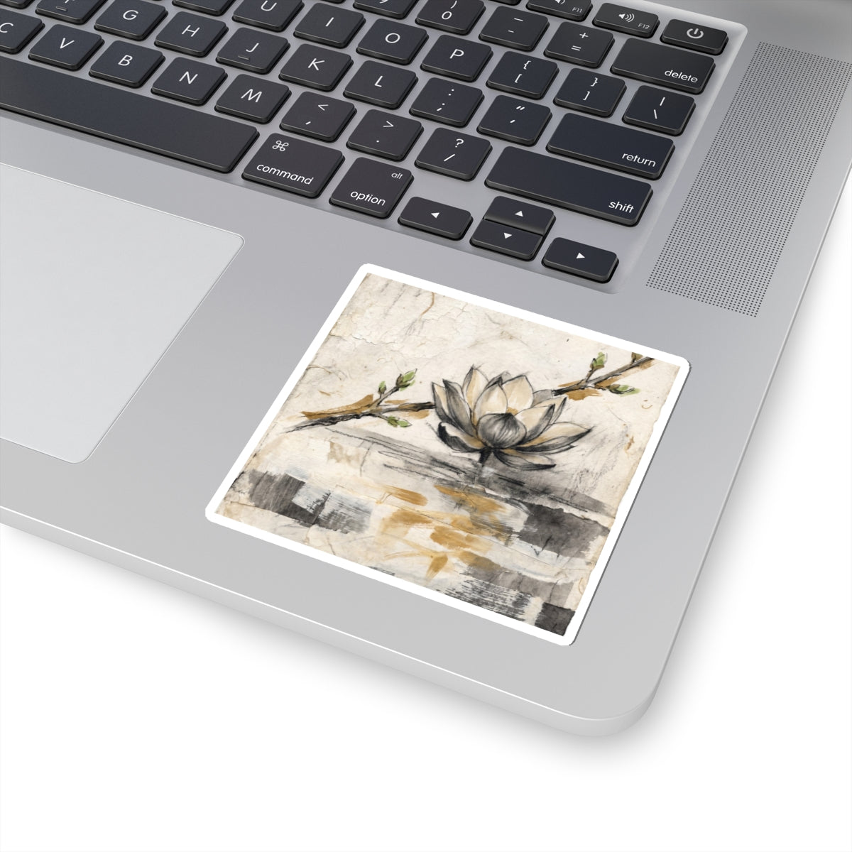 Lotus Flower Sticker | Spring Japandi Texture Art