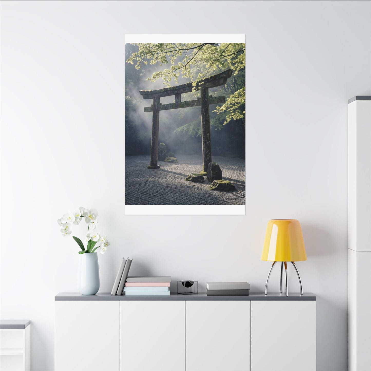 Torii Gate Canvas Art | Spring Zen Karesansui Art