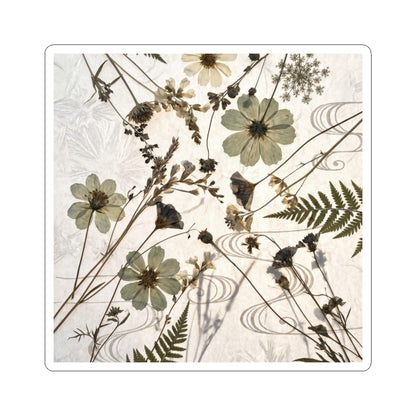 Dried Flowers Winter Sticker | Japandi Earthy Design Art Print