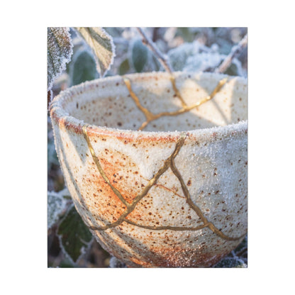 Resilient Ceramic Bowl Canvas Art - Gold Vein Kintsugi