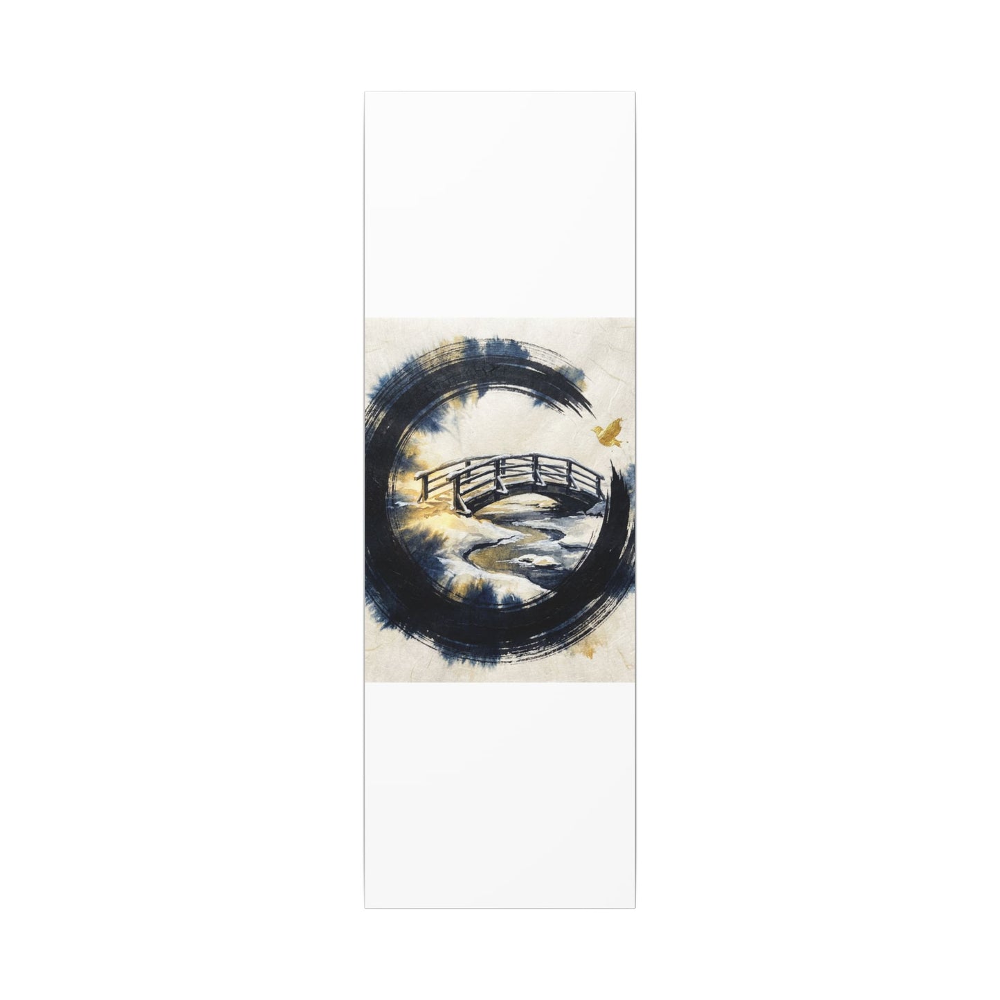Autumn Ink Brushstroke Karesansui Canvas Art | Peaceful Decor