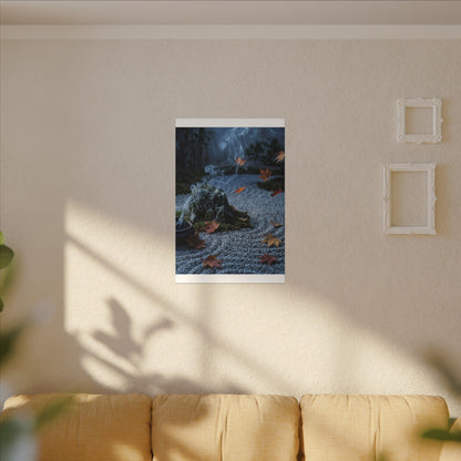 Autumn Incense Smoke Karesansui Canvas Art | Calm Decor