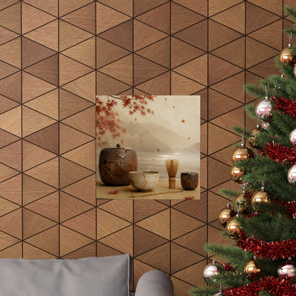 Kintsugi Tea Ceremony in Overcast | Gold Vein Wall Art Print