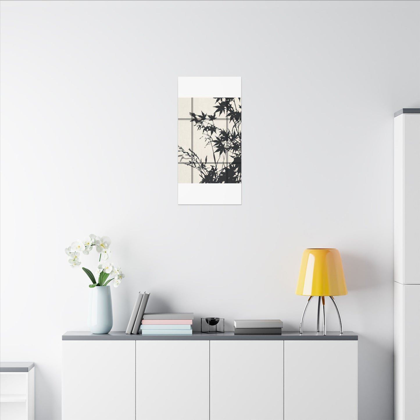 Shoji Screen Canvas Art | Summer Japandi Minimal Line Art