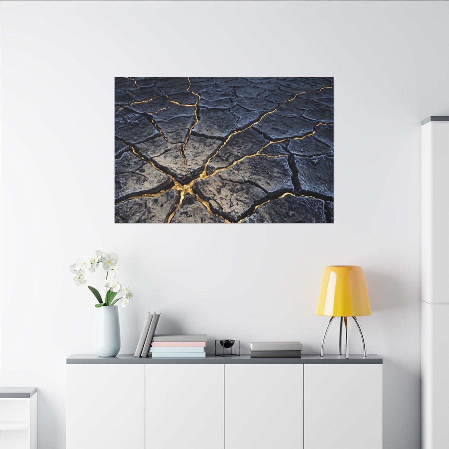 Cracked Earth Broken Beauty Canvas Art | Artful Kintsugi Art