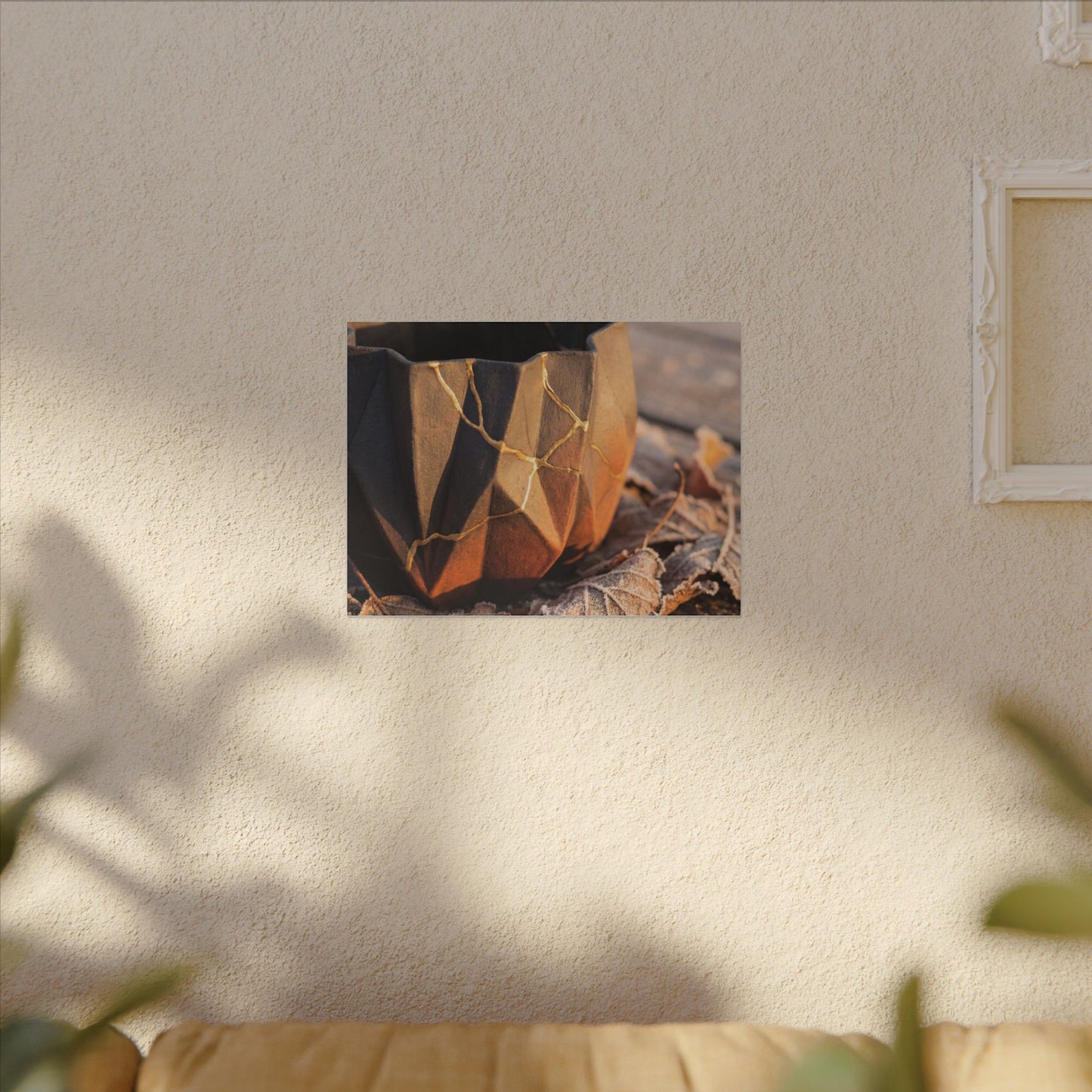 Paper Fold Gold Repair Canvas Art | Philosophical Kintsugi Art