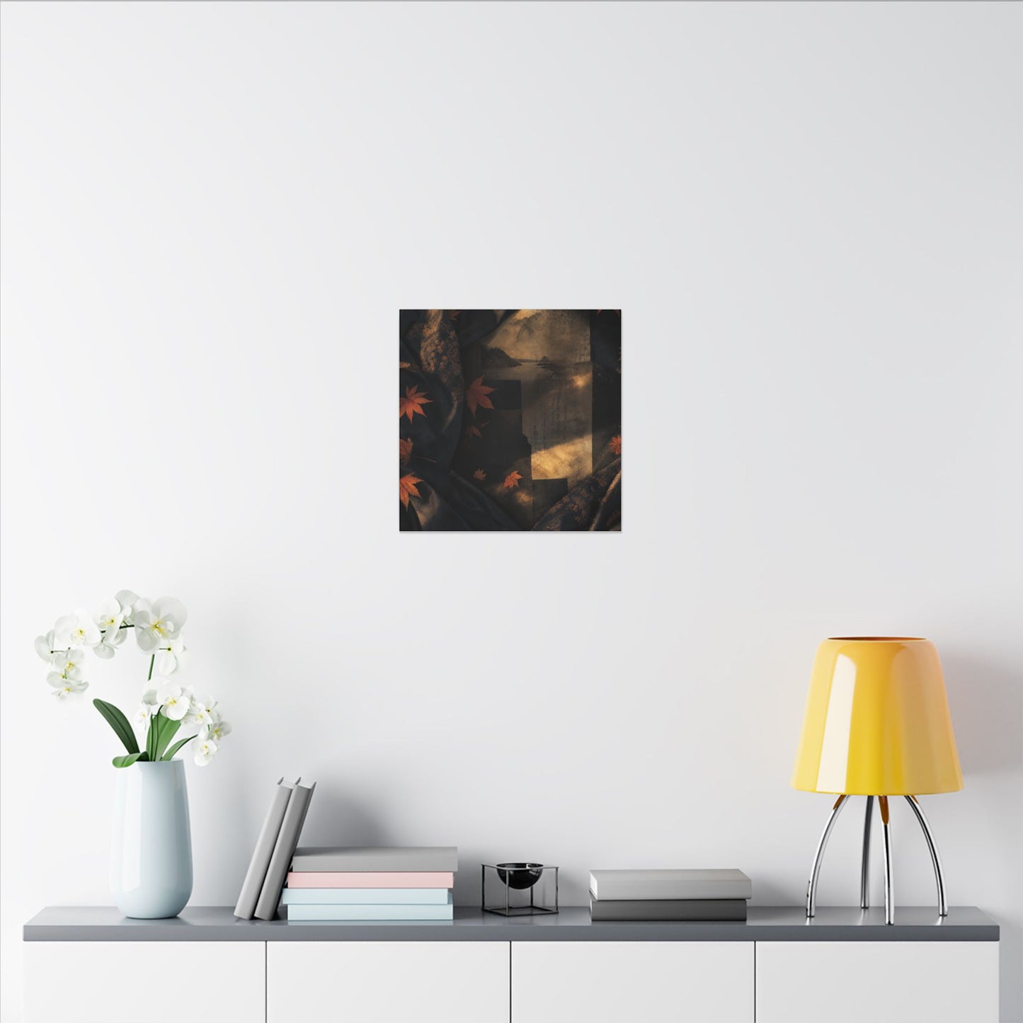 Autumn Silk Drape Shadow Zen Canvas Art | Bold Decor