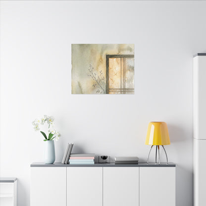 Ma Shoji Screen Canvas Art - Japandi Watercolor