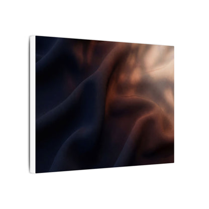 Dark Japandi Silk Drape in Dawn | Shadow Zen Canvas Art