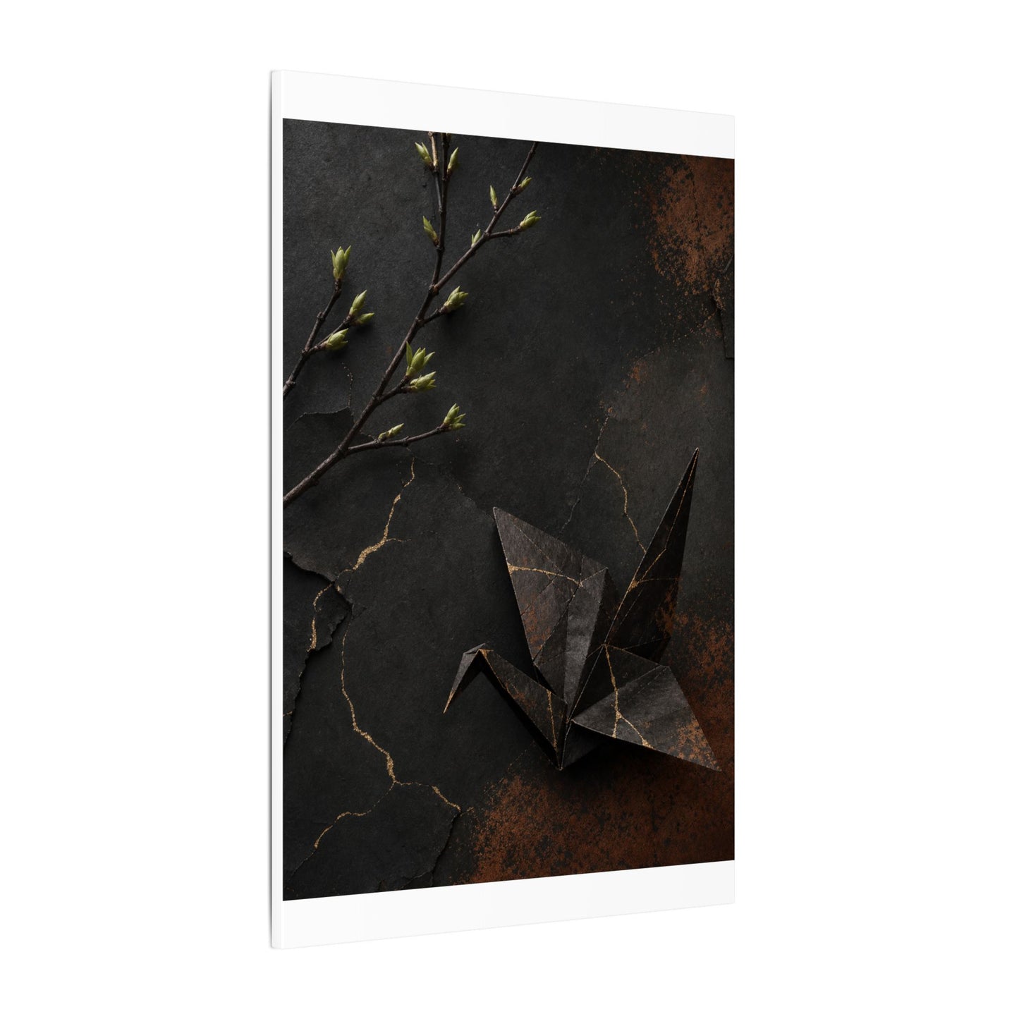 Paper Fold Canvas Art | Spring Kintsugi Broken Beauty Art