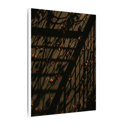 Dark Japandi Shadow Play in Golden Hour | Moody Minimal Canvas Art