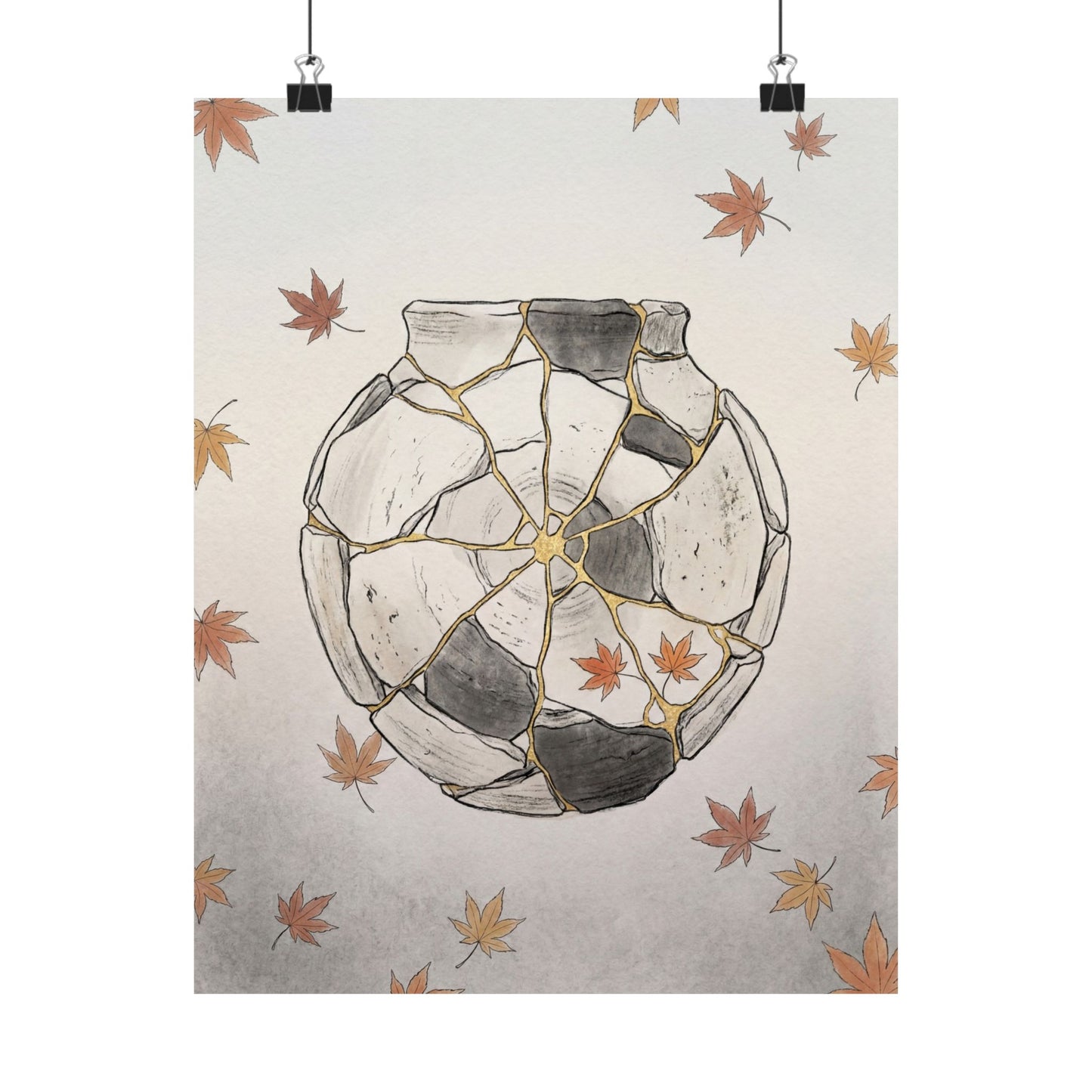 Dawn Broken Pottery Wall Art Print - Japandi Datsuzoku Art Print