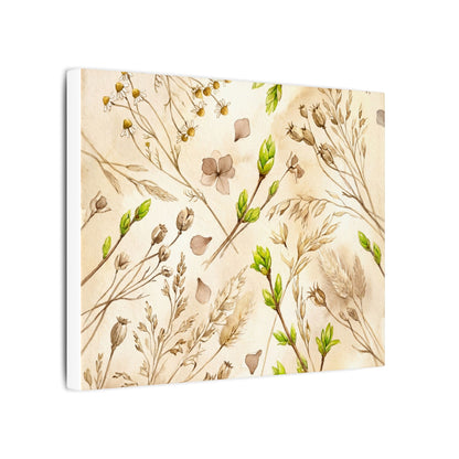 Spring Dried Flowers Watercolor Canvas Art | Earthy Decor