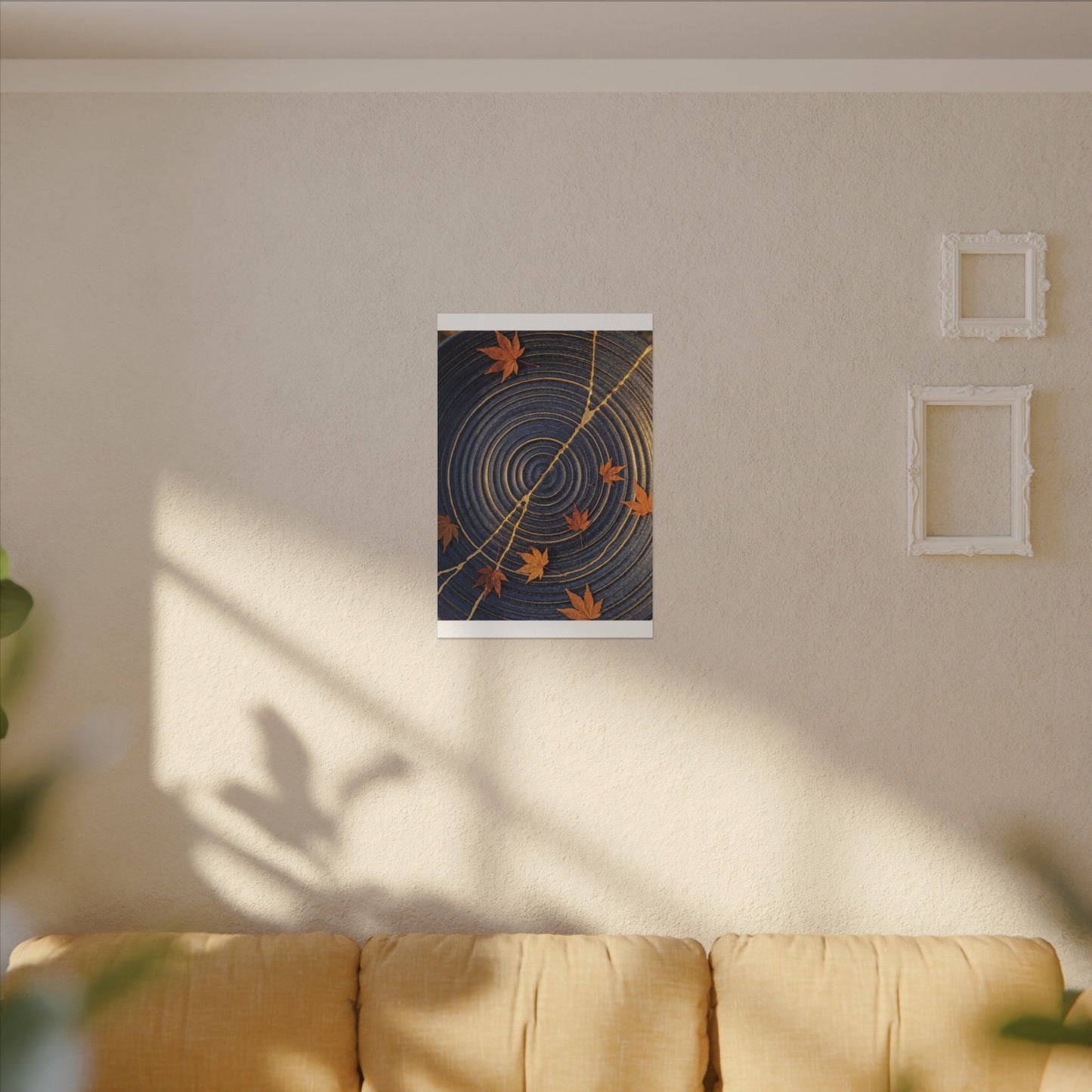 Water Ripple Gold Repair Canvas Art | Healing Kintsugi Art