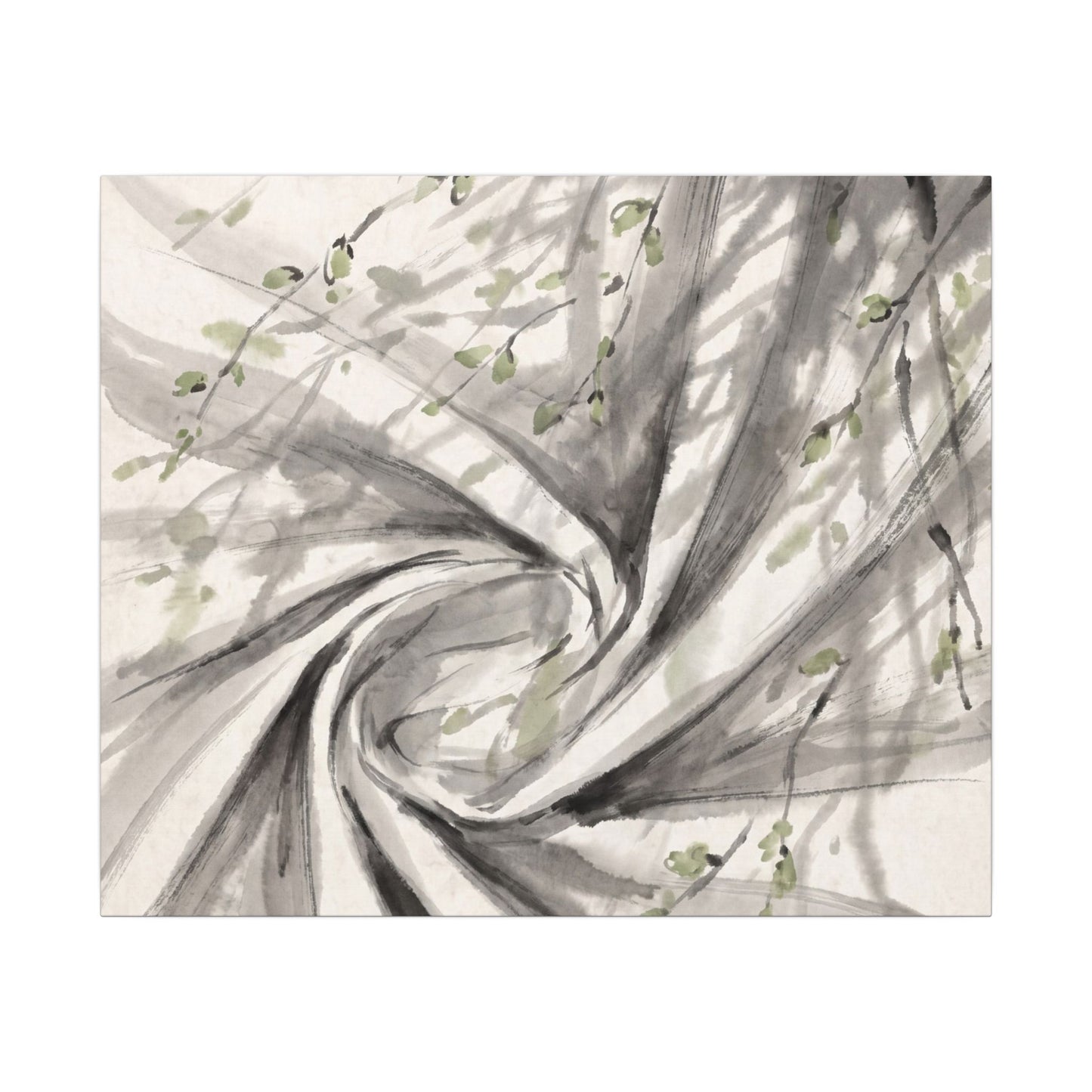 Silk Drape Spring Canvas Art | Zen Contemplative Design