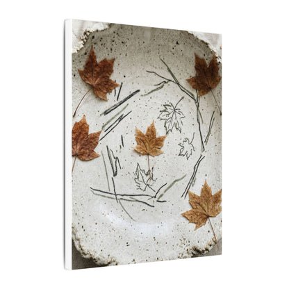 Ceramic Bowl Autumn Canvas Art | Japandi Elegant Design