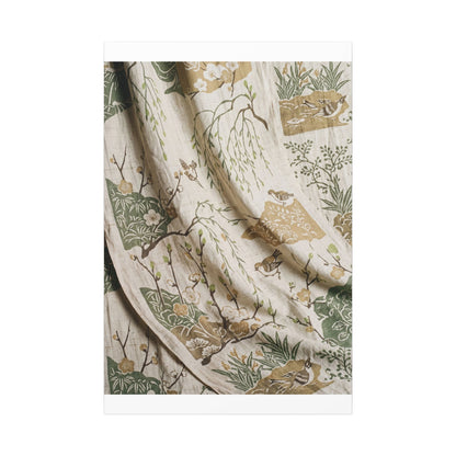 Silk Drape Canvas Art | Spring Japandi Japanese Pattern Art
