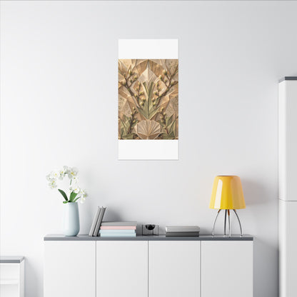 Kanso Paper Fold Canvas Art - Japandi Japanese Pattern