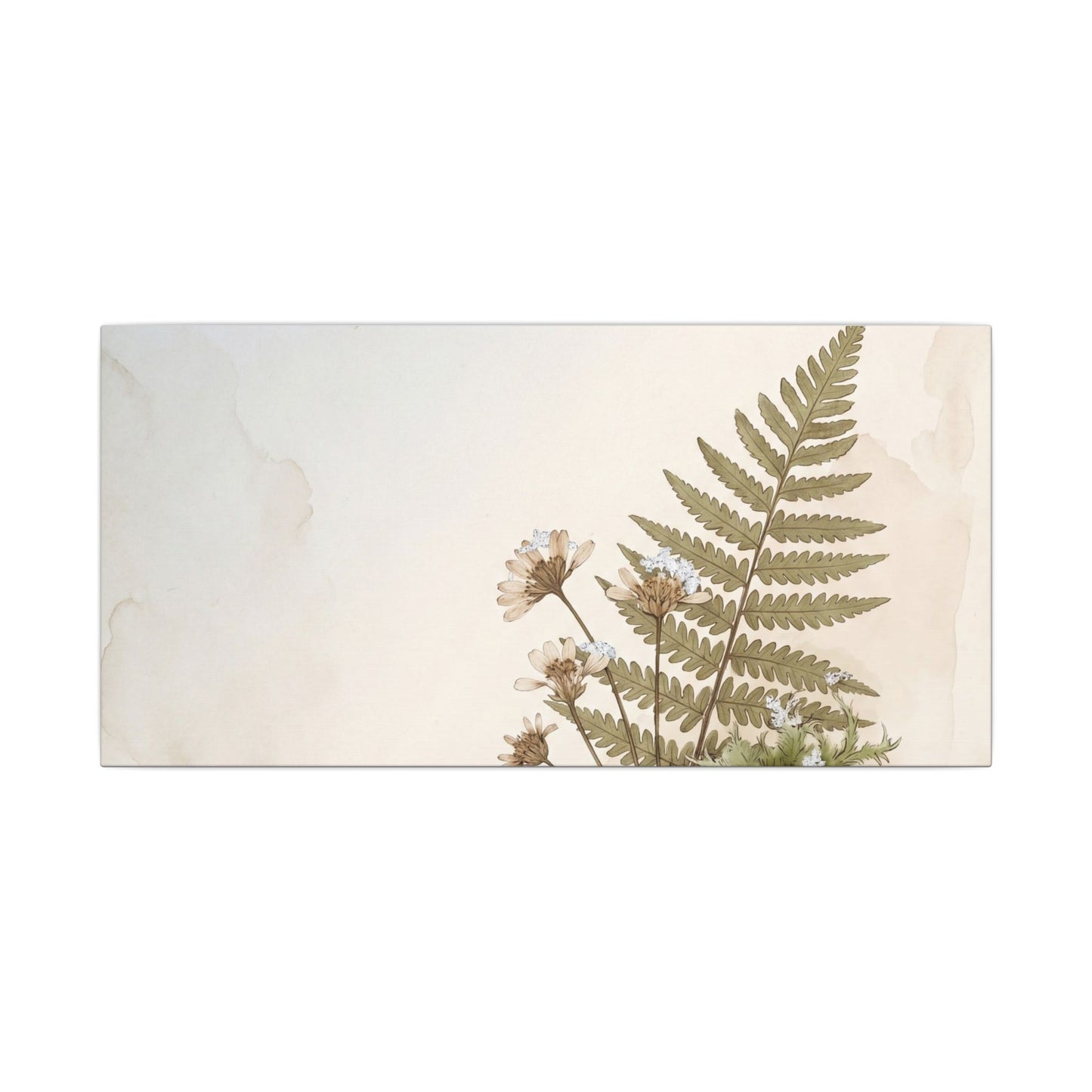 Winter Moss Close Up Herbarium Canvas Art | Enchanting Decor
